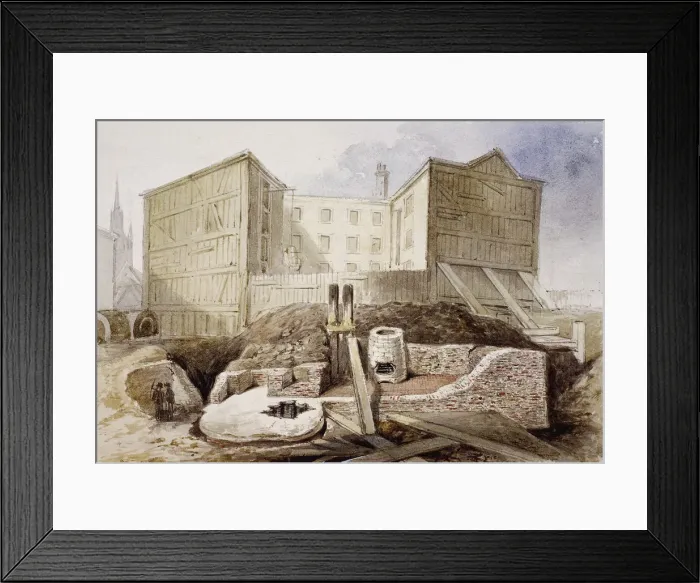 Framed Print : Roman Ruins at the Coal Exchange, London, 1848 Framed Print : Roman Ruins at the Coal Exchange, London, 1848