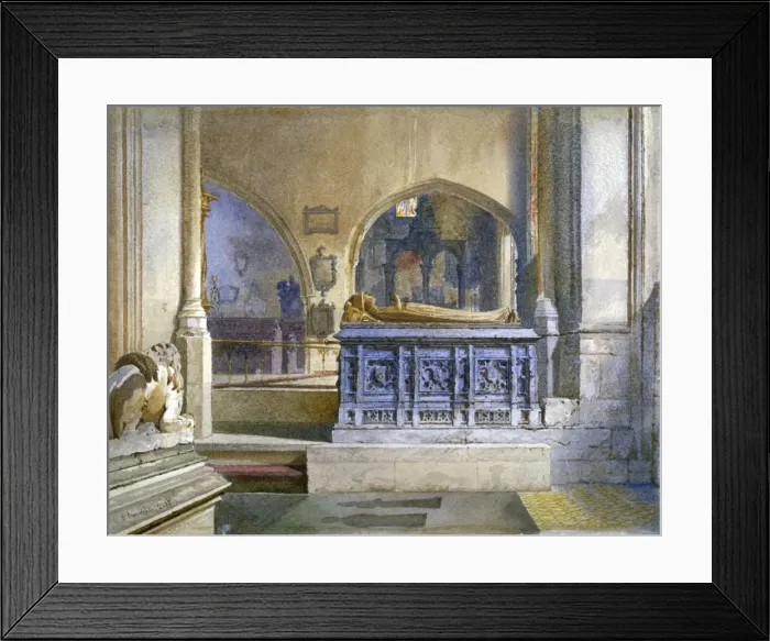Framed Print : Lord and Lady Crosbys monument in St Helens Church, Bishopsgate, City of London, 1883 Framed Print : Lord and Lady Crosbys monument in St Helens Church, Bishopsgate, City of London, 1883