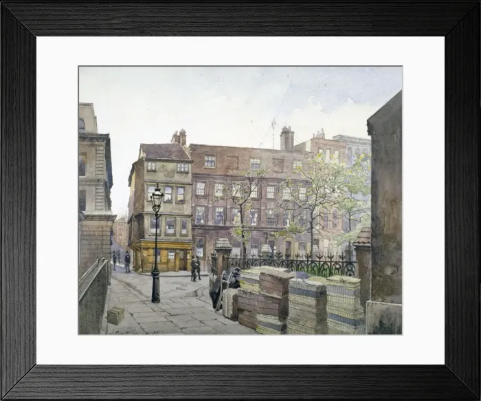 Framed Print : View of buildings in Great St Helens, City of London, 1888. Artist Framed Print : View of buildings in Great St Helens, City of London, 1888. Artist