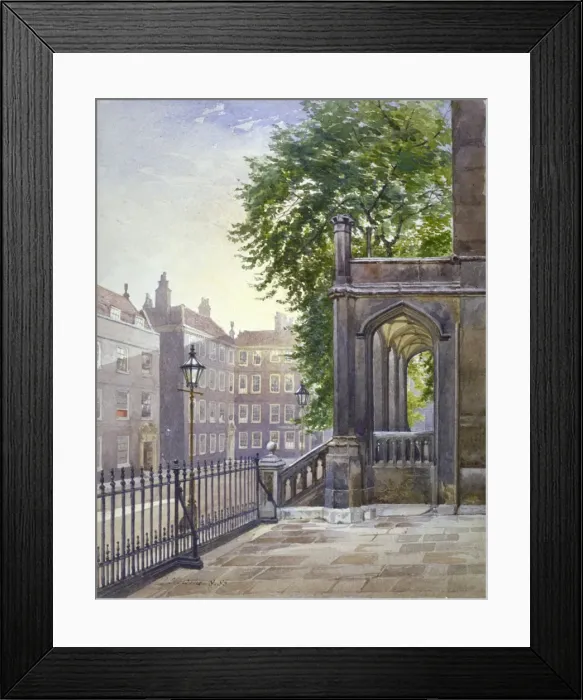 Framed Print : View of the entrance to Grays Inn Hall, South Square, London, 1886. Artist Framed Print : View of the entrance to Grays Inn Hall, South Square, London, 1886. Artist