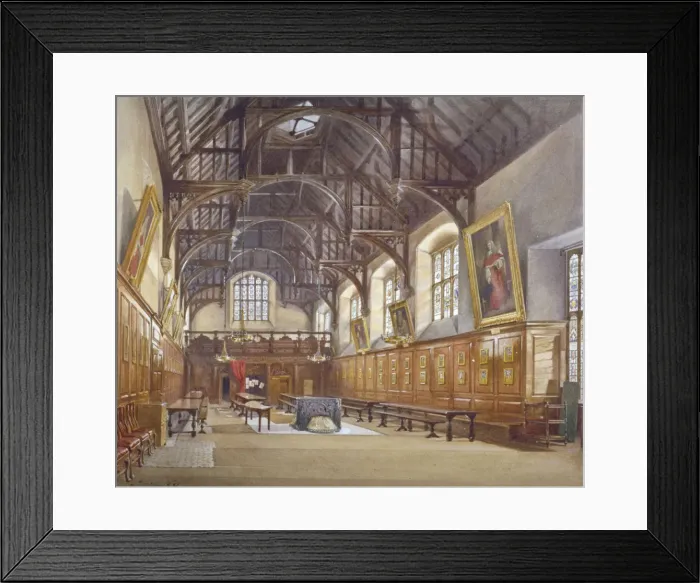 Framed Print : Grays Inn Hall, London, 1886. Artist: John Crowther Framed Print : Grays Inn Hall, London, 1886. Artist: John Crowther