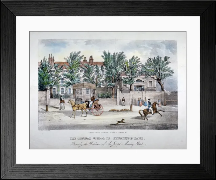Framed Print : The Licensed Victuallers School, Kennington Lane, Lambeth, London, c1841. Artist Framed Print : The Licensed Victuallers School, Kennington Lane, Lambeth, London, c1841. Artist