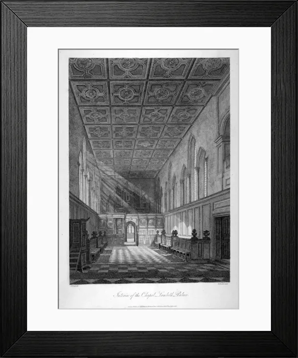 Framed Print : Interior view of Lambeth Palace chapel, London, 1806. Artist: Bartholomew Howlett Framed Print : Interior view of Lambeth Palace chapel, London, 1806. Artist: Bartholomew Howlett