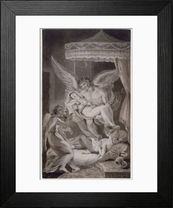 Framed Print : Genius Bearing the Soul Aloft, c1780-1848. Artist: Edward Francis Burney Framed Print : Genius Bearing the Soul Aloft, c1780-1848. Artist: Edward Francis Burney