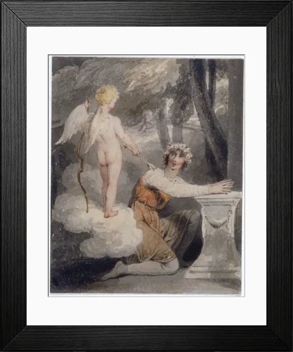 Framed Print : Youth Crowned with Roses, c1780-1848. Artist: Edward Francis Burney Framed Print : Youth Crowned with Roses, c1780-1848. Artist: Edward Francis Burney
