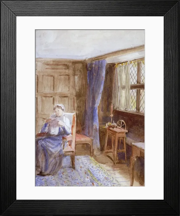 Framed Print : Woman Reading a Letter, c1864-1930. Artist: Anna Lea Merritt Framed Print : Woman Reading a Letter, c1864-1930. Artist: Anna Lea Merritt