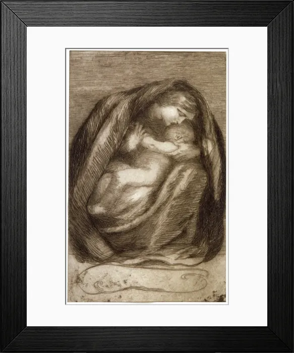 Framed Print : Mother and Child, 1911. Artist: Anna Lea Merritt Framed Print : Mother and Child, 1911. Artist: Anna Lea Merritt