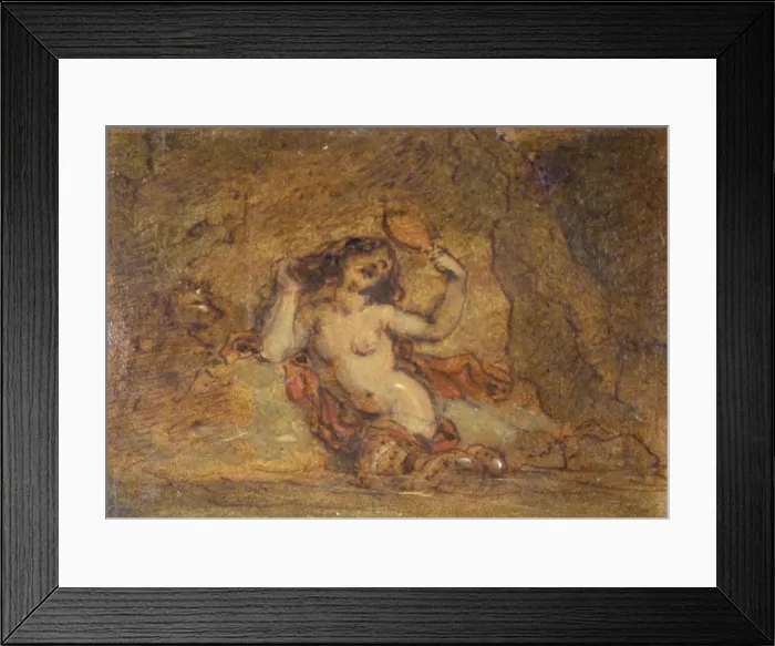 Framed Print : A Mermaid, c1772-1845. Artist: Robert Smirke Framed Print : A Mermaid, c1772-1845. Artist: Robert Smirke