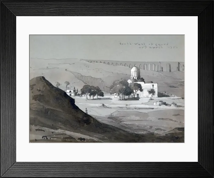 Framed Print : View South West of Cairo, 1851. Artist: William Clerihew Framed Print : View South West of Cairo, 1851. Artist: William Clerihew