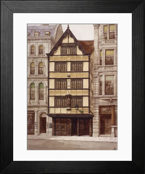 Framed Print : Crosby Hall, Bishopgate, London, 1860. Artist: JL Stewart Framed Print : Crosby Hall, Bishopgate, London, 1860. Artist: JL Stewart