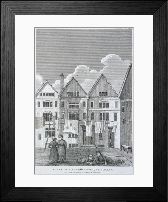 Framed Print : Coleman Street, London, 1823 Framed Print : Coleman Street, London, 1823