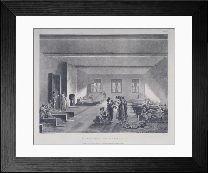 Framed Print : Women and Children in Bridewells Hospital, London, 1808. Artist: John Hill Framed Print : Women and Children in Bridewells Hospital, London, 1808. Artist: John Hill