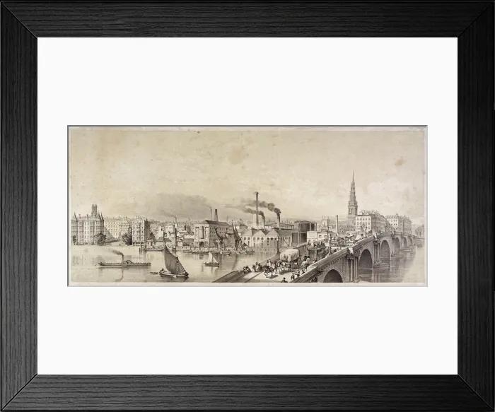Framed Print : Blackfriars Bridge, London, 1835 Framed Print : Blackfriars Bridge, London, 1835