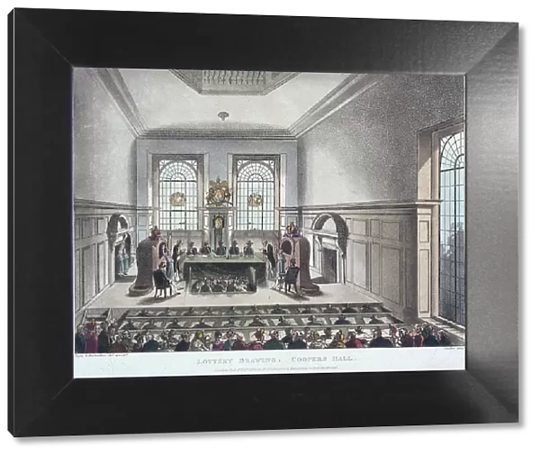 Drawing of the State Lottery, Coopers Hall, London, 1809