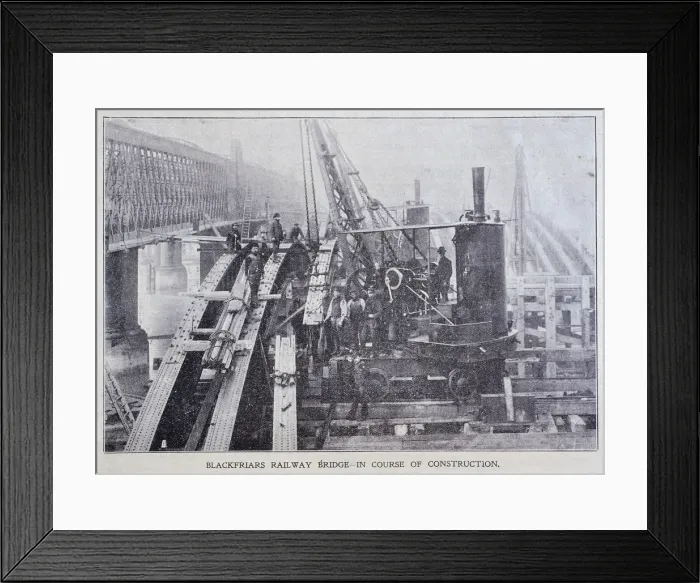 Framed Print : Blackfriars Bridge, London, 1870 Framed Print : Blackfriars Bridge, London, 1870