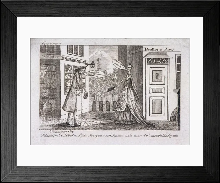 Framed Print : Broker Row (now Blomfield Street), London, c1780. Artist: B Warren Framed Print : Broker Row (now Blomfield Street), London, c1780. Artist: B Warren