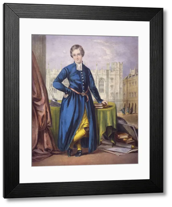 Framed Print : Christs Hospital pupil, city of London, 1854 Framed Print : Christs Hospital pupil, city of London, 1854