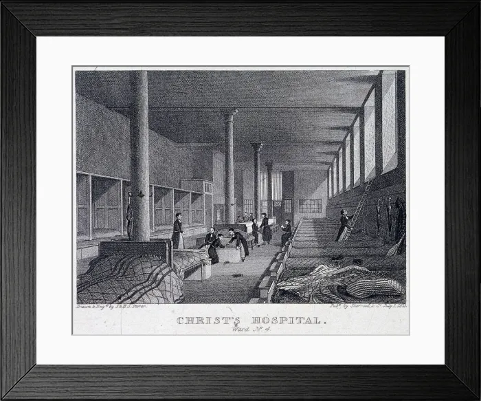 Framed Print : Christs Hospital, London, 1823. Artist: Henry Sargant Storer Framed Print : Christs Hospital, London, 1823. Artist: Henry Sargant Storer