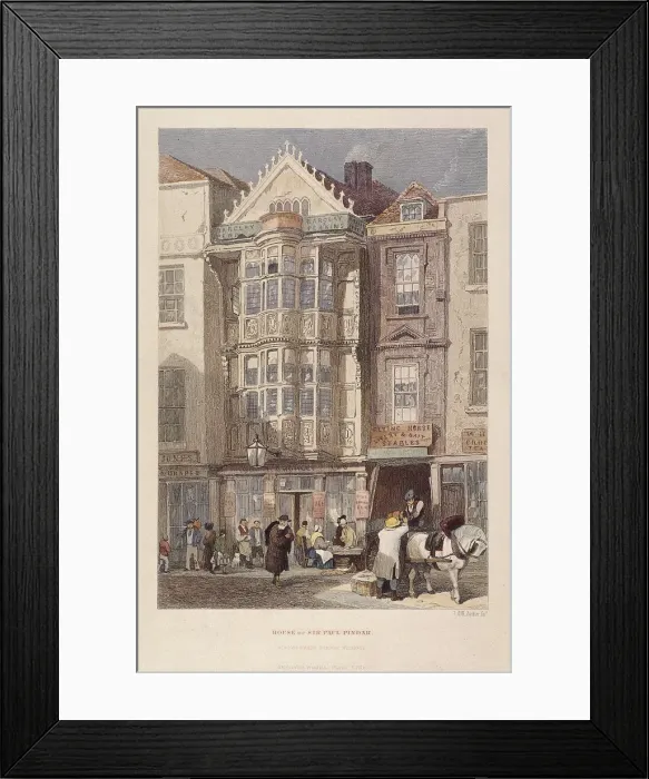 Framed Print : Paul Pindar Tavern, Bishopsgate, London, 1851. Artist: John Wykeham Archer Framed Print : Paul Pindar Tavern, Bishopsgate, London, 1851. Artist: John Wykeham Archer
