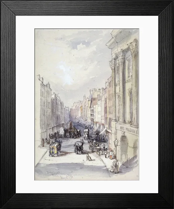 Framed Print : Bishopsgate, London, 1874 Framed Print : Bishopsgate, London, 1874