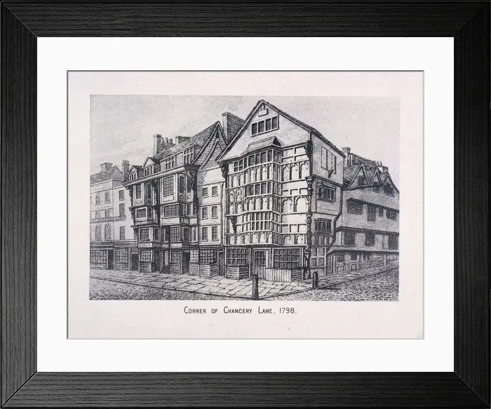 Framed Print : Chancery Lane, London, 1798 Framed Print : Chancery Lane, London, 1798