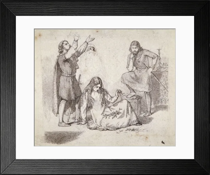 Framed Print : A Medieval Scene, 19th century. Artist: Fred Walker Framed Print : A Medieval Scene, 19th century. Artist: Fred Walker