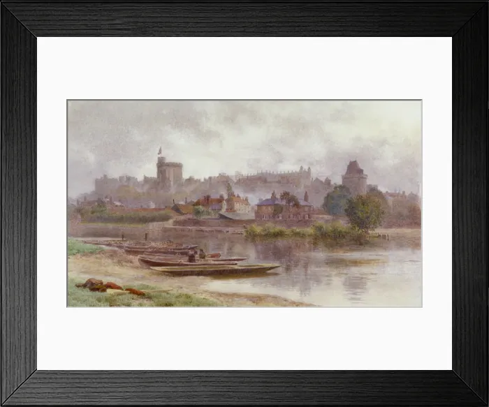 Framed Print : Windsor Castle in the Gloom, c1874-1914. Artist: Newton Benett Framed Print : Windsor Castle in the Gloom, c1874-1914. Artist: Newton Benett