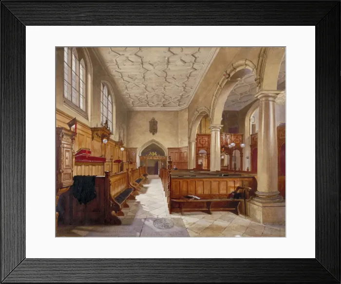 Framed Print : Interior of the chapel in Charterhouse, London, 1885. Artist: John Crowther Framed Print : Interior of the chapel in Charterhouse, London, 1885. Artist: John Crowther