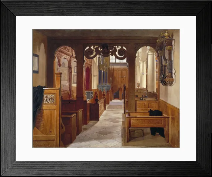 Framed Print : Interior of Charterhouse Chapel, London, 1885. Artist: John Crowther Framed Print : Interior of Charterhouse Chapel, London, 1885. Artist: John Crowther