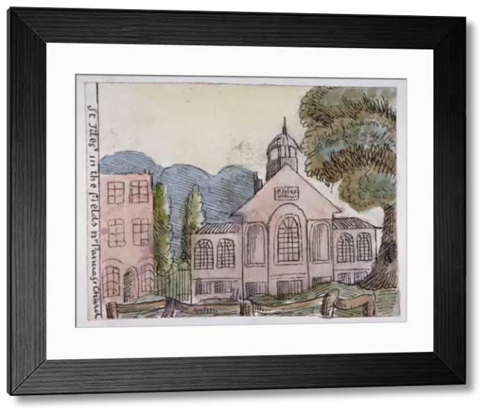 Framed Print : Church of St Giles in the Fields, St Pancras, London, 1814 Framed Print : Church of St Giles in the Fields, St Pancras, London, 1814