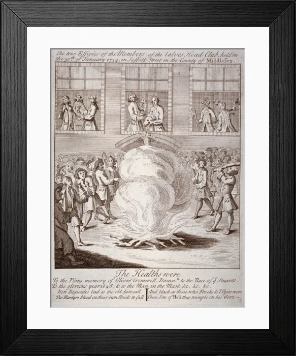 Framed Print : Anti-Cromwell demonstration, Suffolk Street, London, 1735 Framed Print : Anti-Cromwell demonstration, Suffolk Street, London, 1735