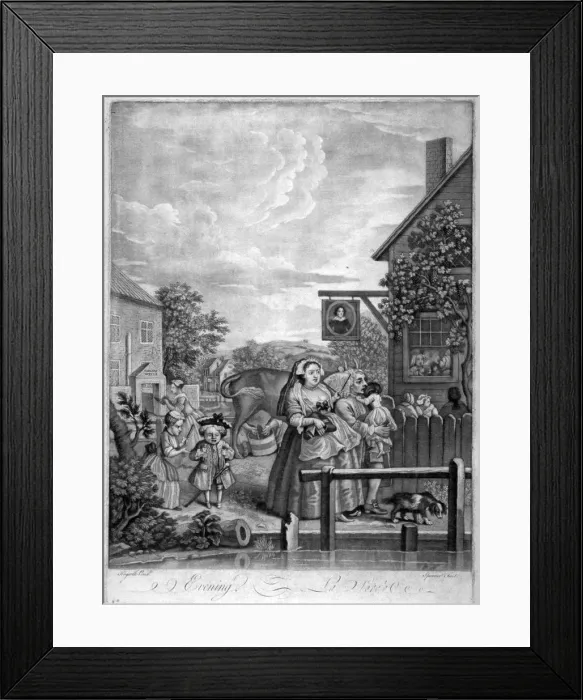 Framed Print : Evening, 1738. Artist: Spooner Framed Print : Evening, 1738. Artist: Spooner