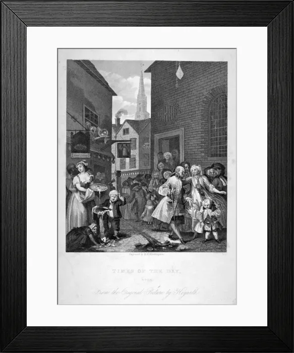 Framed Print : Noon, 1738. Artist: WH Worthington Framed Print : Noon, 1738. Artist: WH Worthington