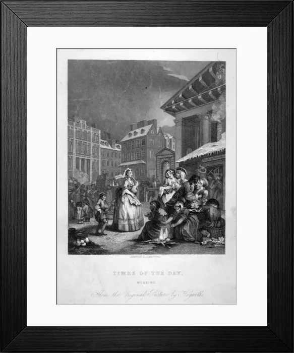 Framed Print : Morning, 1738. Artist: J Mollison Framed Print : Morning, 1738. Artist: J Mollison