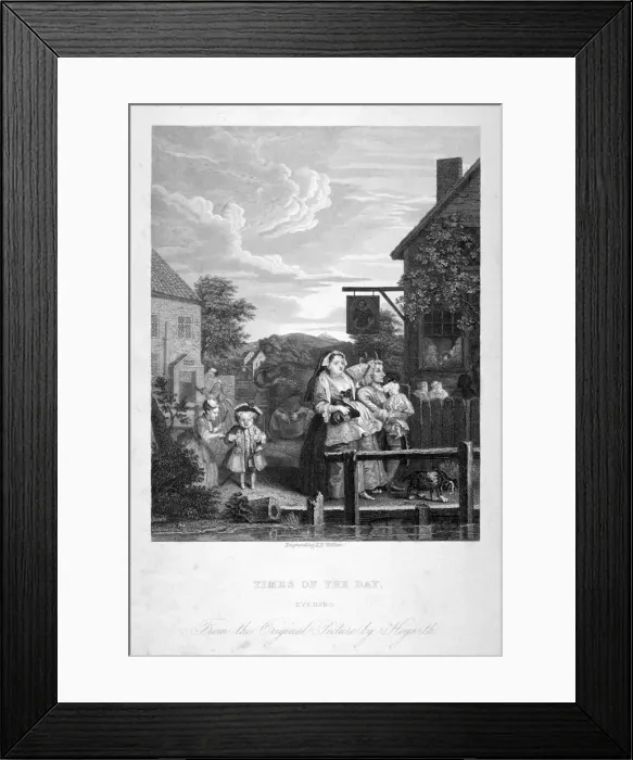 Framed Print : Evening, 1738. Artist: FF Walker Framed Print : Evening, 1738. Artist: FF Walker