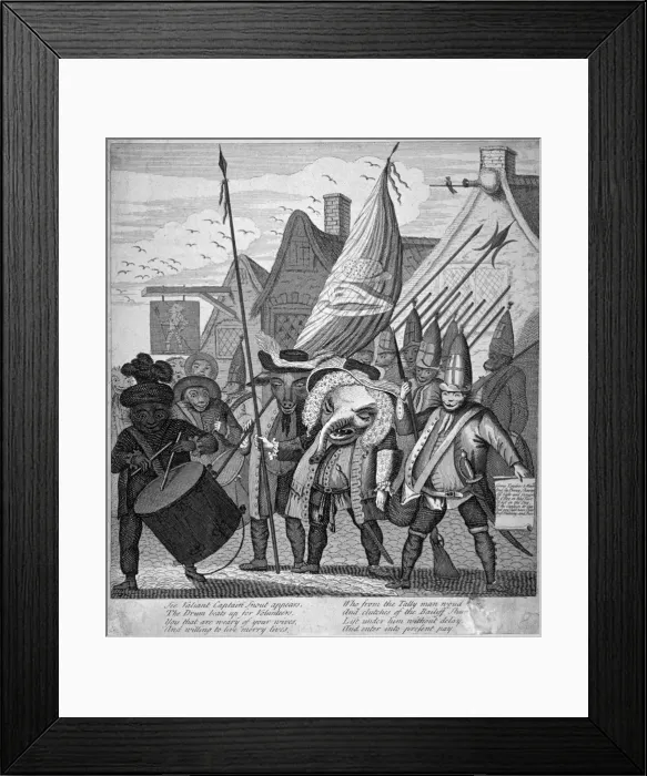 Framed Print : Clements Hill and Southwark Grenadiers, London, 1749 Framed Print : Clements Hill and Southwark Grenadiers, London, 1749