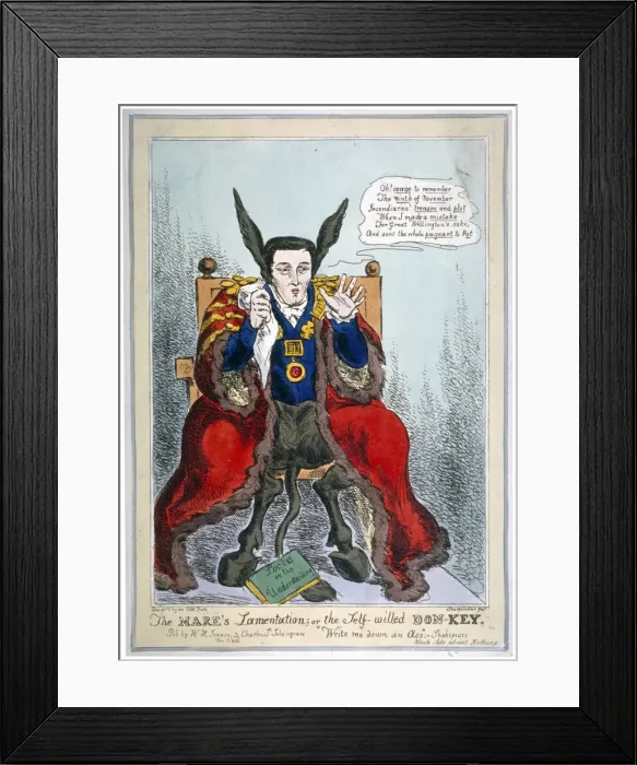 Framed Print : The mares lamentation, or the self-willed Don-Key, 1830. Artist Framed Print : The mares lamentation, or the self-willed Don-Key, 1830. Artist
