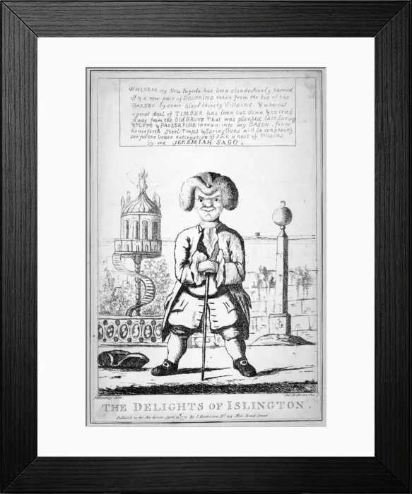 Framed Print : The delights of Islington, 1772. Artist: Charles Bretherton Framed Print : The delights of Islington, 1772. Artist: Charles Bretherton