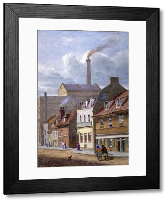 Framed Print : The White Hart Inn, High Street, Shadwell, London, c1865. Artist: JT Wilson Framed Print : The White Hart Inn, High Street, Shadwell, London, c1865. Artist: JT Wilson