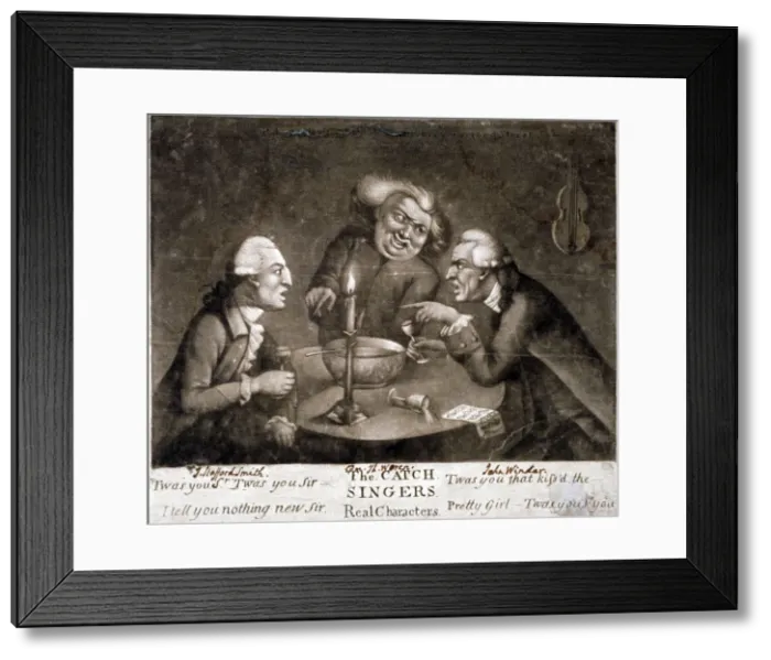 Framed Print : The catch singers, 1775 Framed Print : The catch singers, 1775