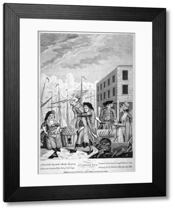 Framed Print : A Cornish Hug, 1781 Framed Print : A Cornish Hug, 1781