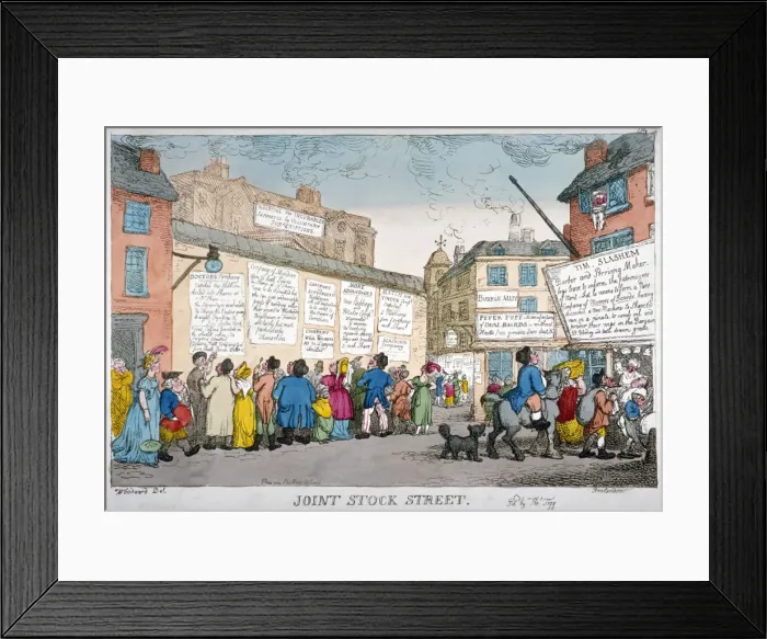 Framed Print : Joint Stock Street, 1809 Framed Print : Joint Stock Street, 1809