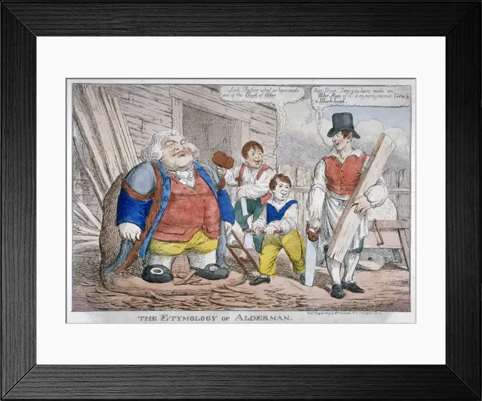 Framed Print : The Etymology of Alderman, 1809 Framed Print : The Etymology of Alderman, 1809