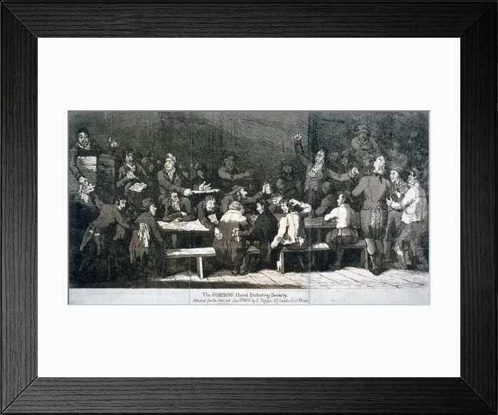 Framed Print : The Robbing Hood Debating Society, 1809 Framed Print : The Robbing Hood Debating Society, 1809