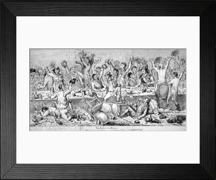 Framed Print : The Reformers Dinner, 1809. Artist: Samuel de Wilde Framed Print : The Reformers Dinner, 1809. Artist: Samuel de Wilde
