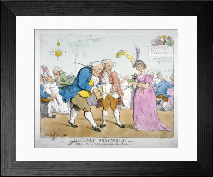 Framed Print : Hackney Assembly. The Graces, the Graces, Remember the Graces, 1812 Framed Print : Hackney Assembly. The Graces, the Graces, Remember the Graces, 1812