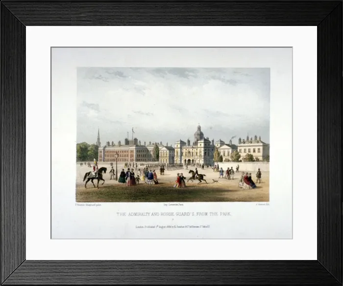 Framed Print : Admiralty and Horse Guards, Whitehall, Westminster, London, 1854 Framed Print : Admiralty and Horse Guards, Whitehall, Westminster, London, 1854