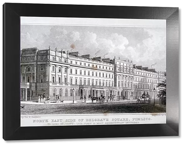 Belgrave Square, Belgravia, London, 1828. Artist:s Lacey