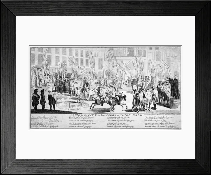 Framed Print : A stir in the City, or some folks at Guild-hall, 1754 Framed Print : A stir in the City, or some folks at Guild-hall, 1754