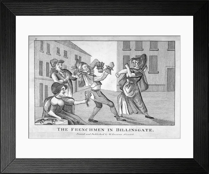 Framed Print : The Frenchmen in Billinsgate, 1754 Framed Print : The Frenchmen in Billinsgate, 1754